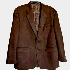 Ralph Lauren Signature Men’s Sport Coat Brown Vegan Faux Suede 42L